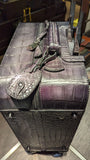 Bespoke Cabin Suitcase - Deep Purple Crocodile - Ascot Shoes