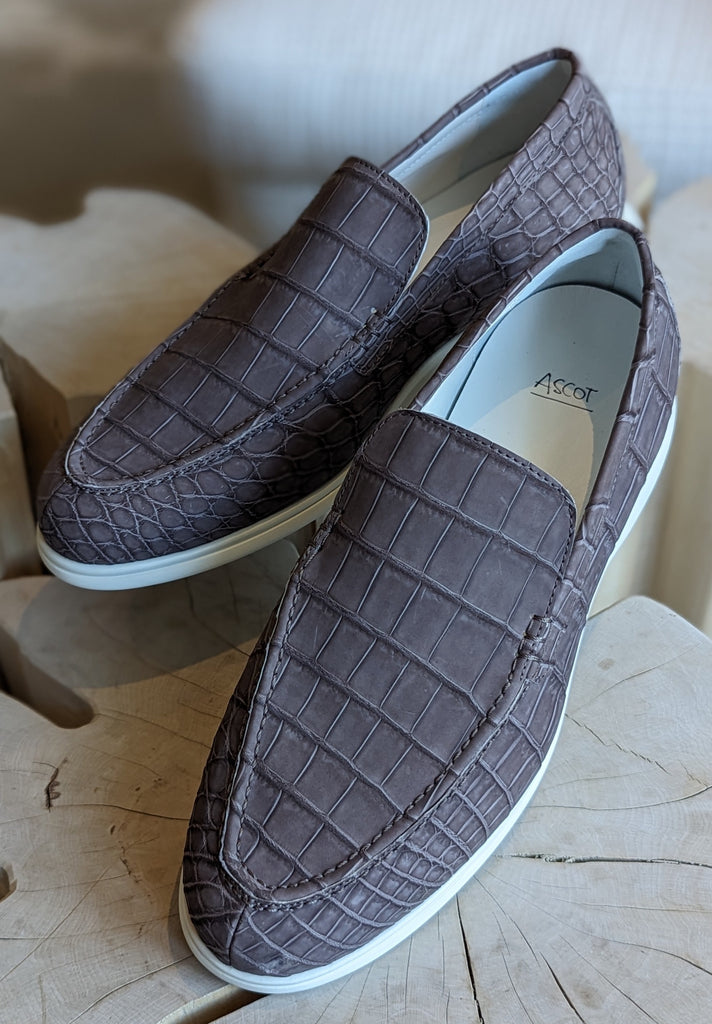 Ascot Cannes - Grey Crocodile - Ascot Shoes