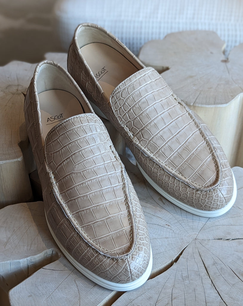 Ascot Cannes - Cream Crocodile - Ascot Shoes