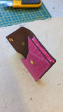 Credit Card & Coin Wallet - Pink Crocodile - Ascot Shoes