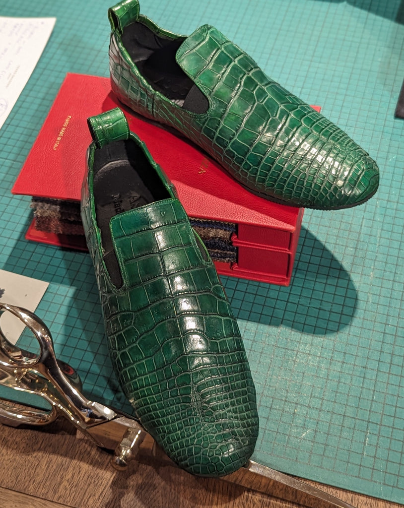 Ascot Tate - Green Crocodile - Ascot Shoes