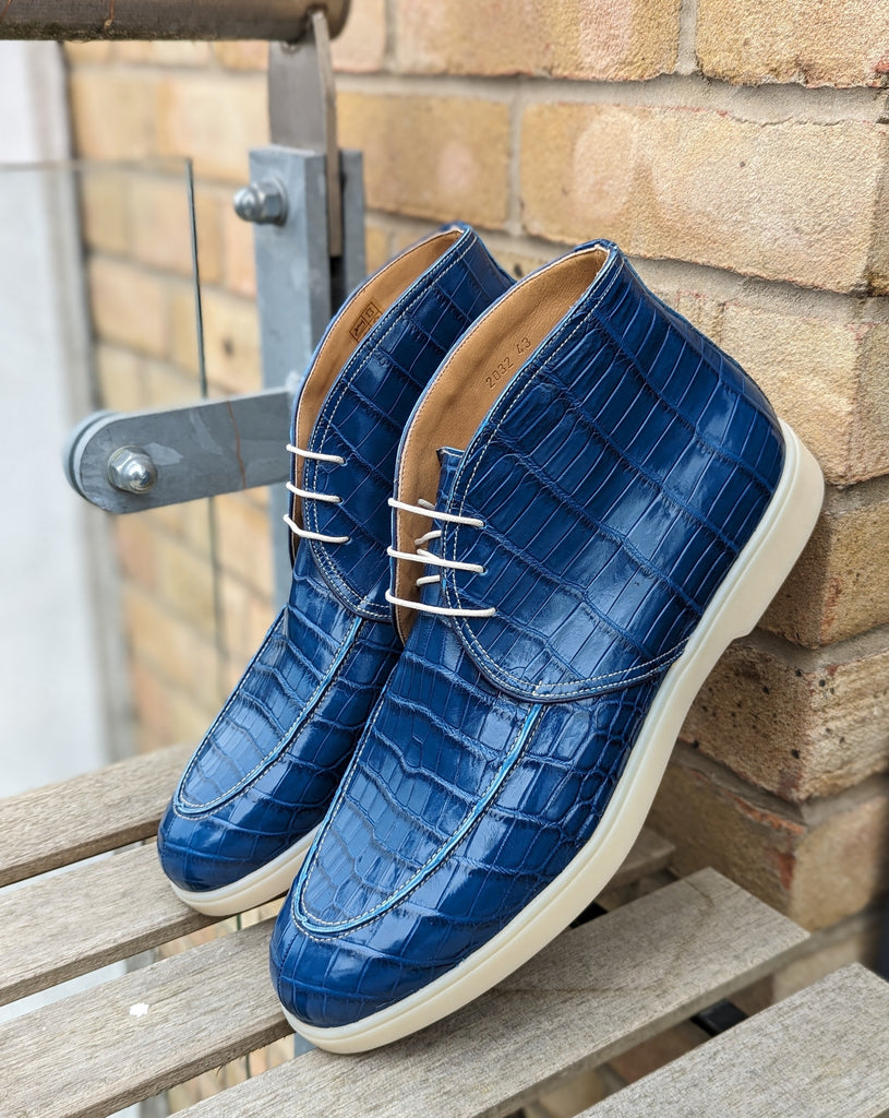 Ascot Sunriser - Saphire Blue Crocodile - Ascot Shoes