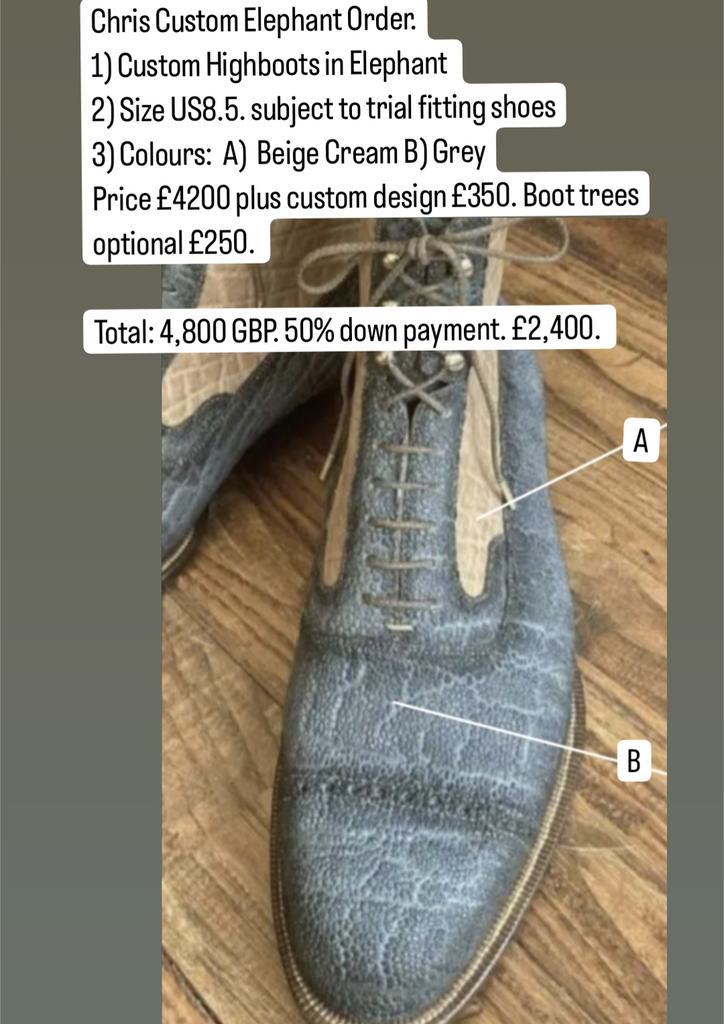 Chris Invoice: Elephant Boot Final Balance - Ascot Shoes