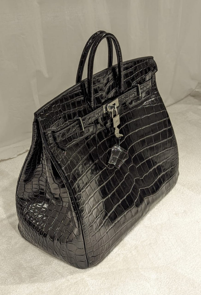 Ascot Bespoke Bag - Black Alligator 60 cm - Ascot Shoes