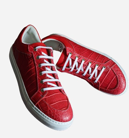 Ascot Sneakers - Red Matt Alligator