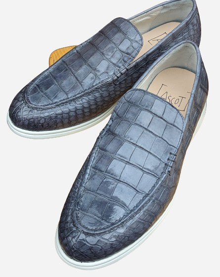 Ascot Cannes - Grey Crocodile - Ascot Shoes