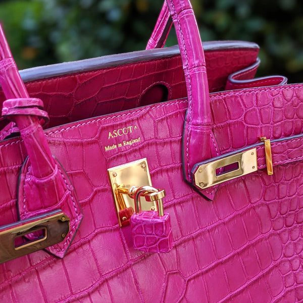 pink crocodile birkin bag