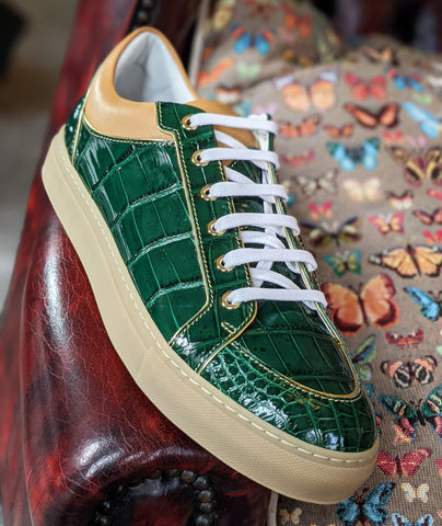 Ascot Sneakers - Emerald Green Alligator