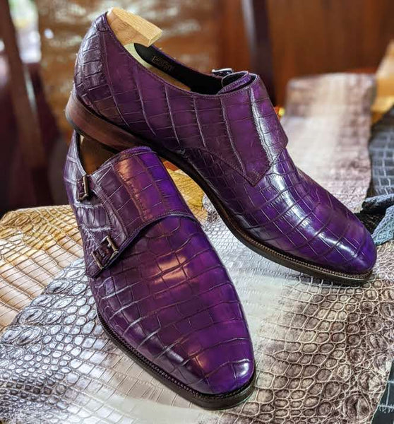 Purple alligator cheap shoes