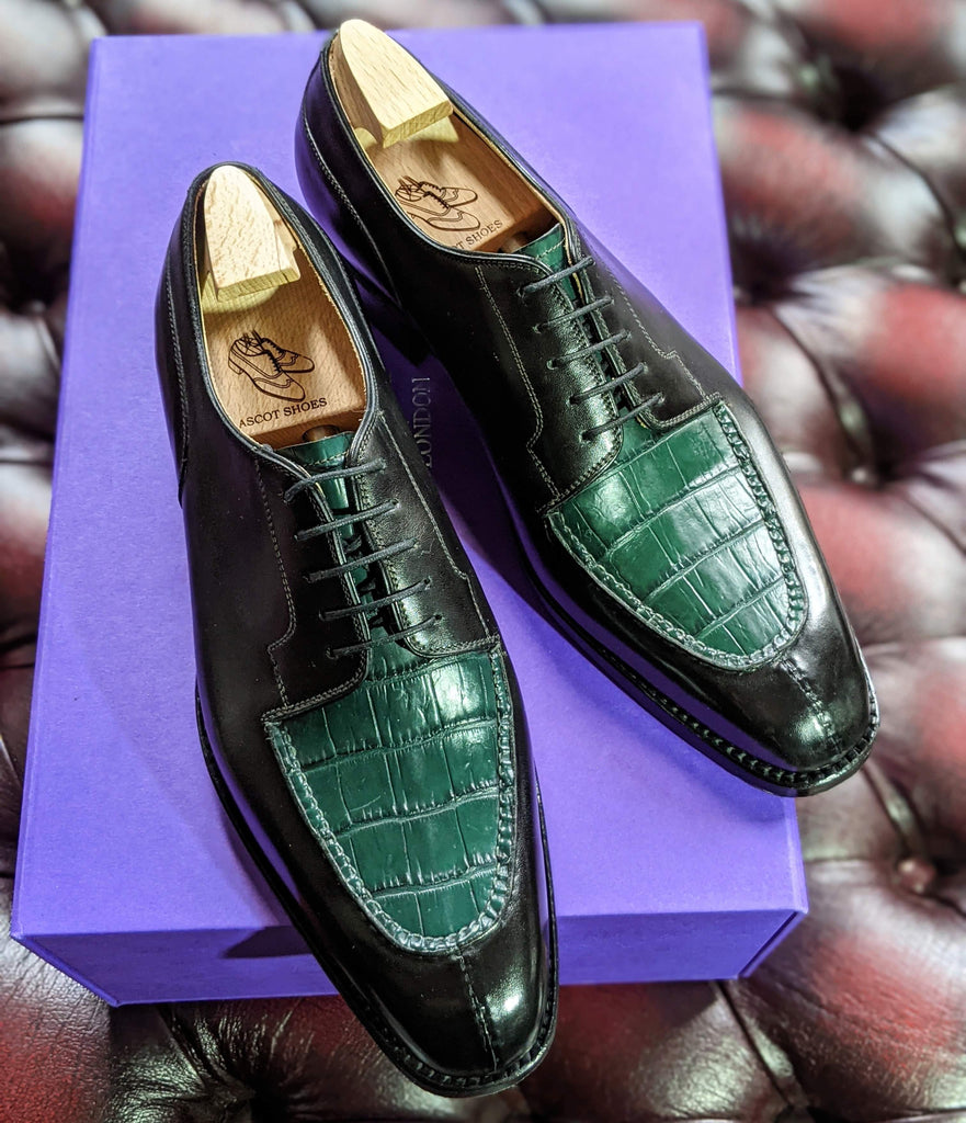 Ascot Kaan - Green Alligator & Black Calf - Ascot Shoes