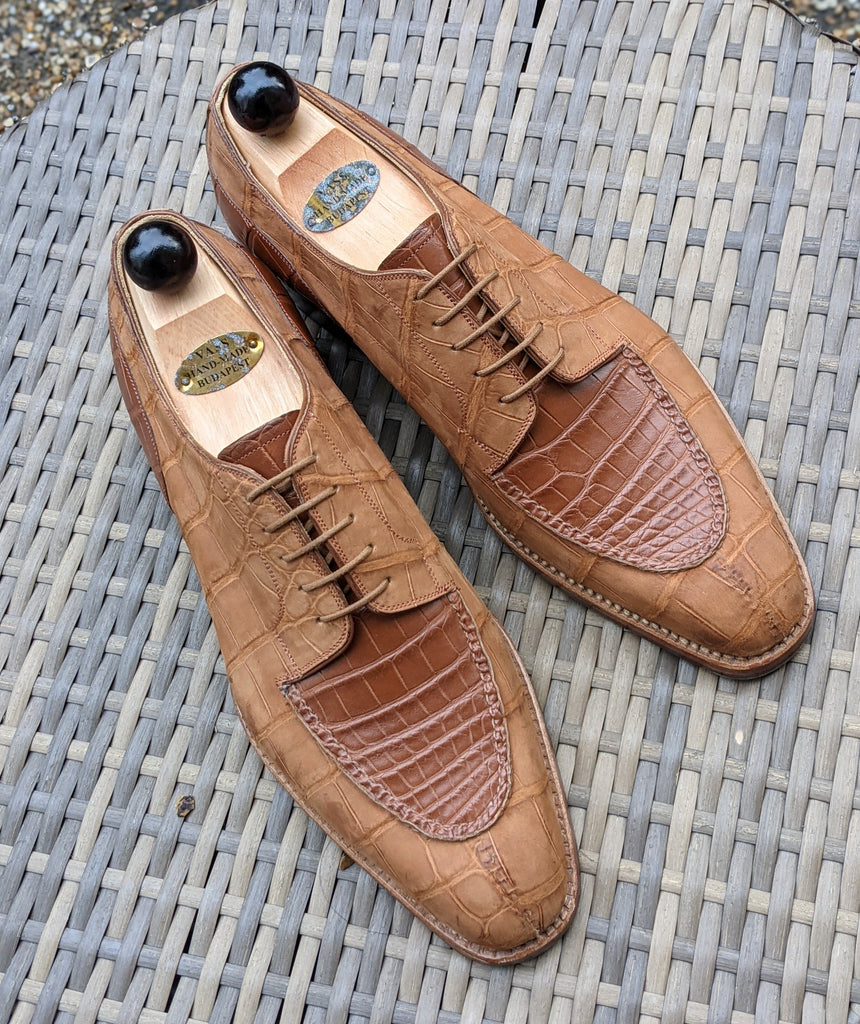 Ascot Kaan - Nubuck Alligator, UK 10, U last - Ascot Shoes