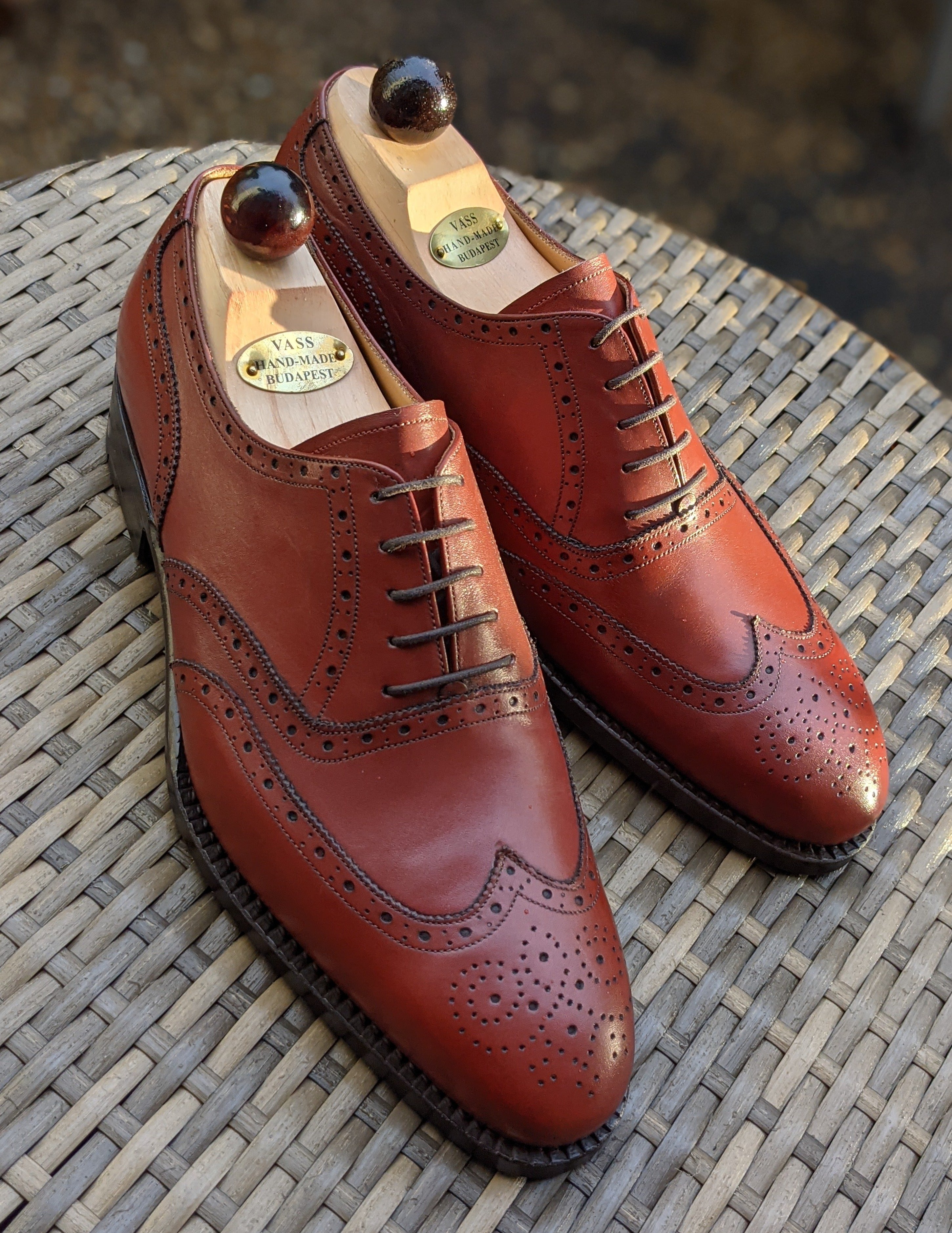 Vass Budapest - Red Cognac Calf, UK 9.5, R last - Ascot Shoes
