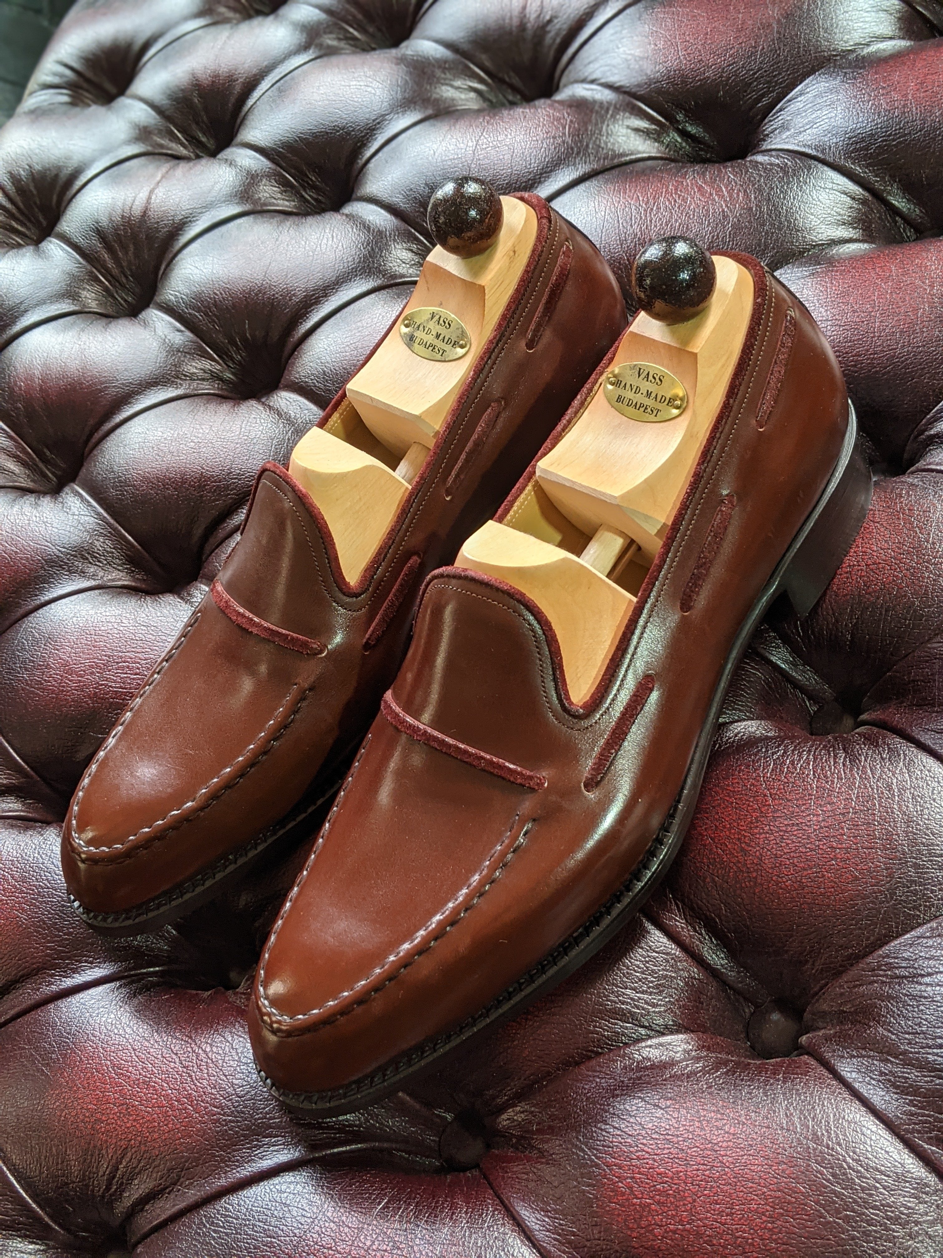 Vass Penny Loafer - 6125 Dark Cognac, UK 10, F last - Ascot Shoes