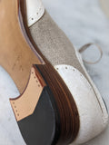 Ascot Parma - Suede & Beige Canvas - Ascot Shoes