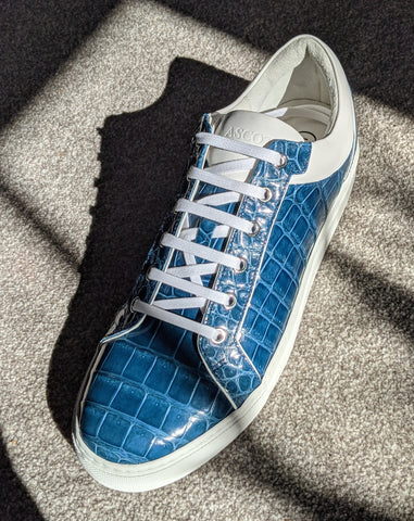 Ascot Sneakers - Ocean Blue Alligator