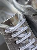 Ascot Sneakers - Silver Alligator - Ascot Shoes