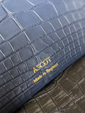 Sunglass Case - Navy Blue Crocodile - Ascot Shoes