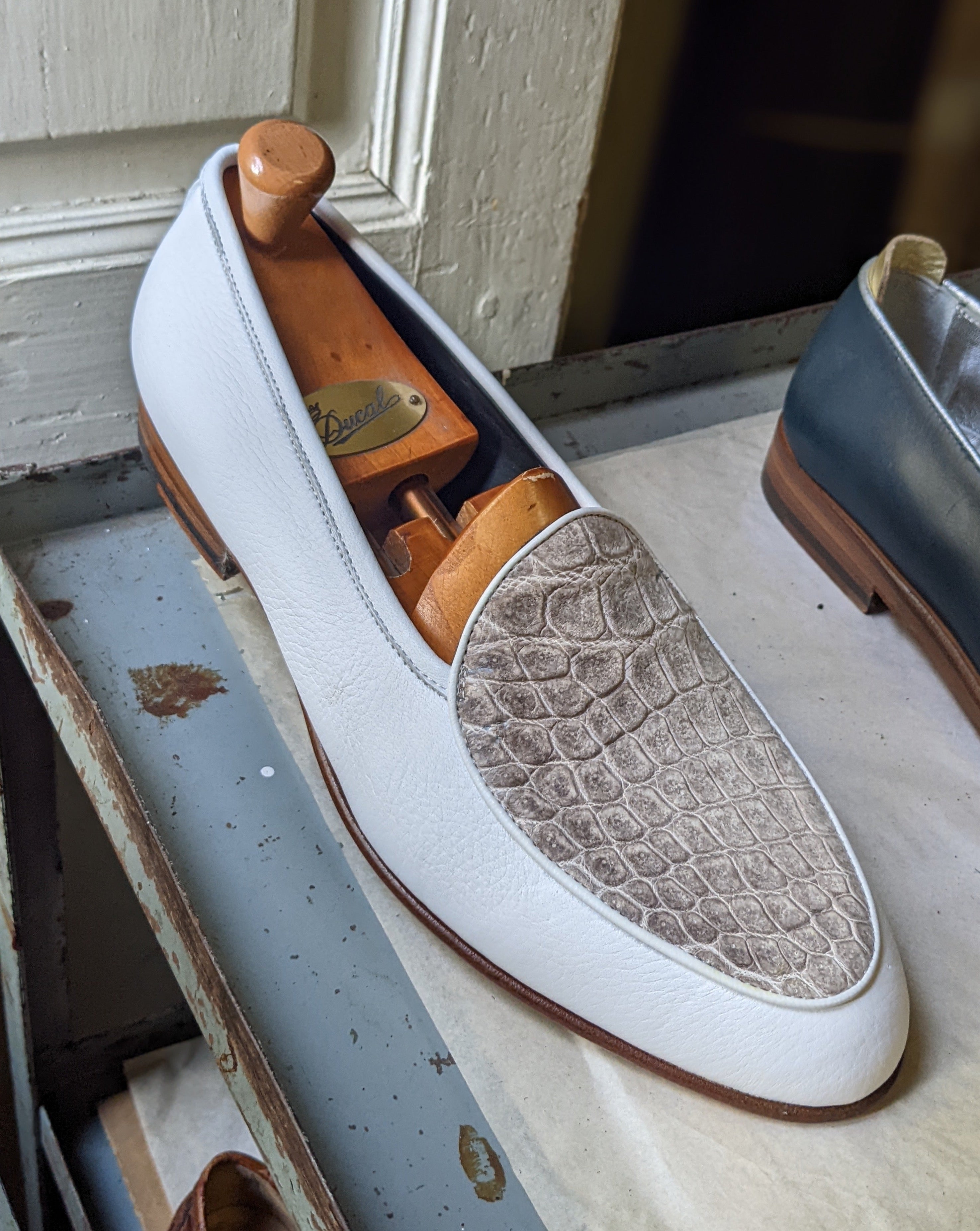 Belgian Loafer - Himalayan Crocodile & White Deer - Ascot Shoes