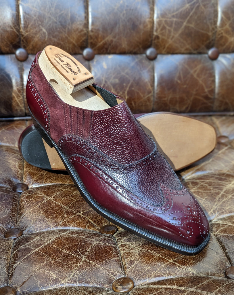 Enzo Bonafe - Burgundy Combination, UK 9.5 - Ascot Shoes