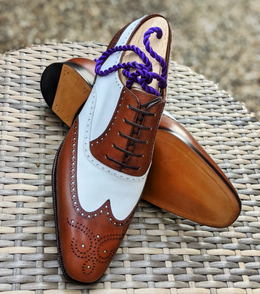 Two tone sales spectator shoes