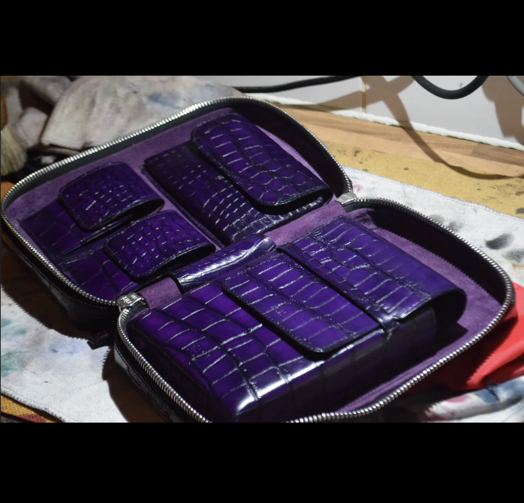 Hamad Patina of Croc Case - Ascot Shoes