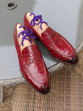 Ascot Sinatra - Red Crocodile - Ascot Shoes