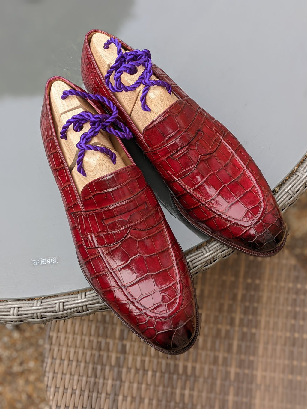 Ascot Sinatra - Red Crocodile - Ascot Shoes