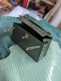 Ascot Pochette Bag - Dark Green Crocodile - Ascot Shoes