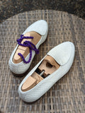 Belgian Loafer - White Python - Ascot Shoes
