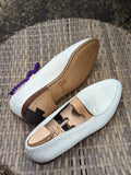 Belgian Loafer - White Python - Ascot Shoes