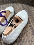 Belgian Loafer - White Python - Ascot Shoes