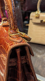 Ascot Bespoke Bag - Cognac Crocodile - Ascot Shoes