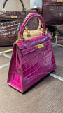 Ascot Bespoke Bag - Pink Crocodile - Ascot Shoes