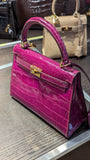 Ascot Bespoke Bag - Pink Crocodile - Ascot Shoes