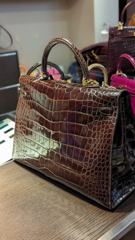 Ascot Bespoke Bag - Brown Crocodile 50cm