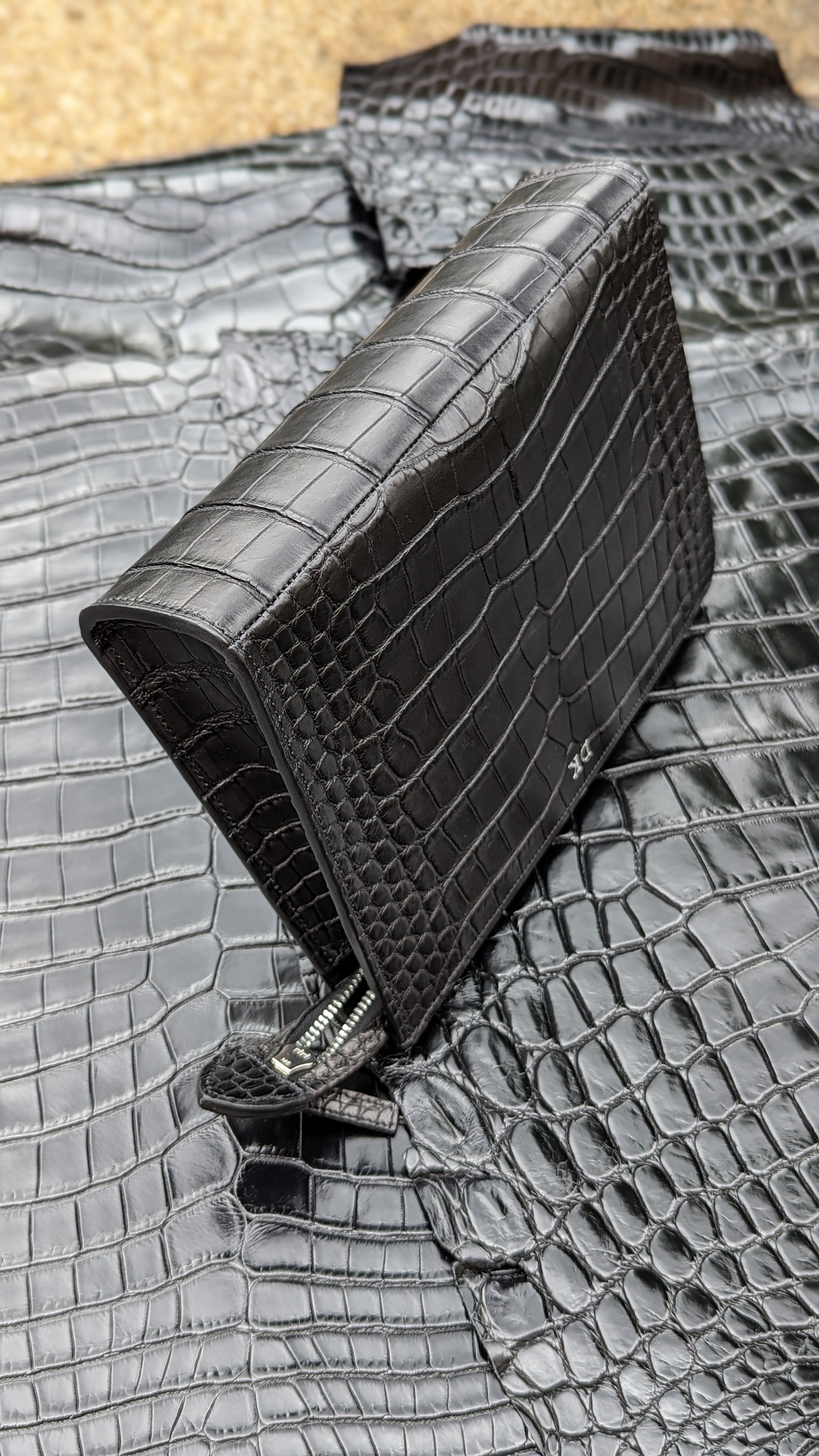 Bespoke Crocodile Pouch Bag - Ascot Shoes