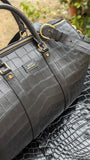 Duffel Bag - Black Nile Crocodile 60 cm - Ascot Shoes