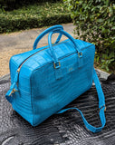 Bespoke Overnight Bag - Turquoise Nile Crocodile 50 cm - Ascot Shoes