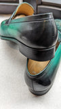 Ascot Sinatra - Emerald Green Crocodile & Calf - Ascot Shoes