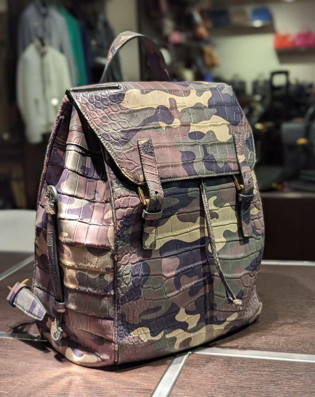 Rucksack Bag - Camouflage Crocodile - Ascot Shoes