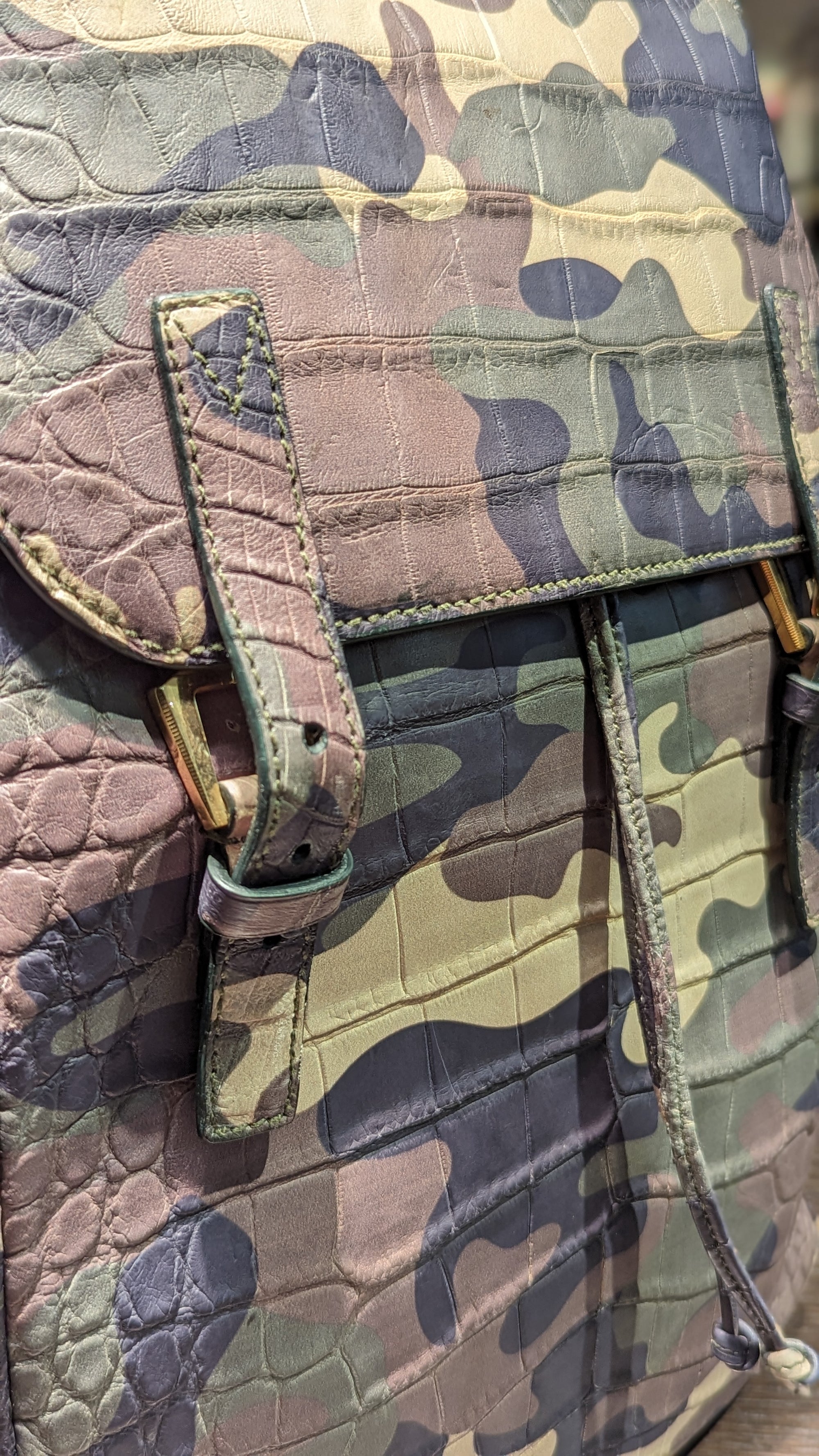 Rucksack Bag - Camouflage Crocodile - Ascot Shoes