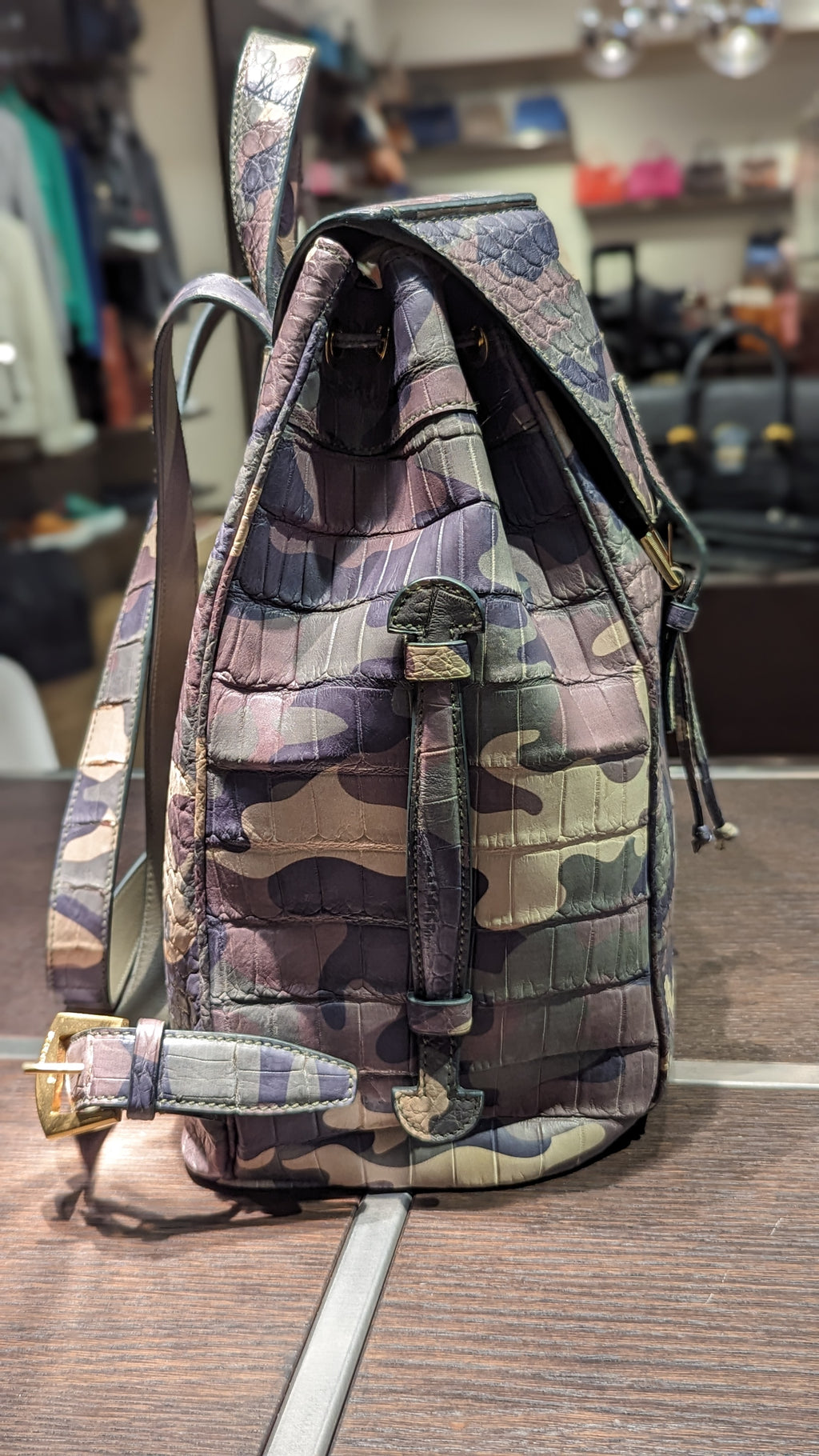 Rucksack Bag - Camouflage Crocodile - Ascot Shoes