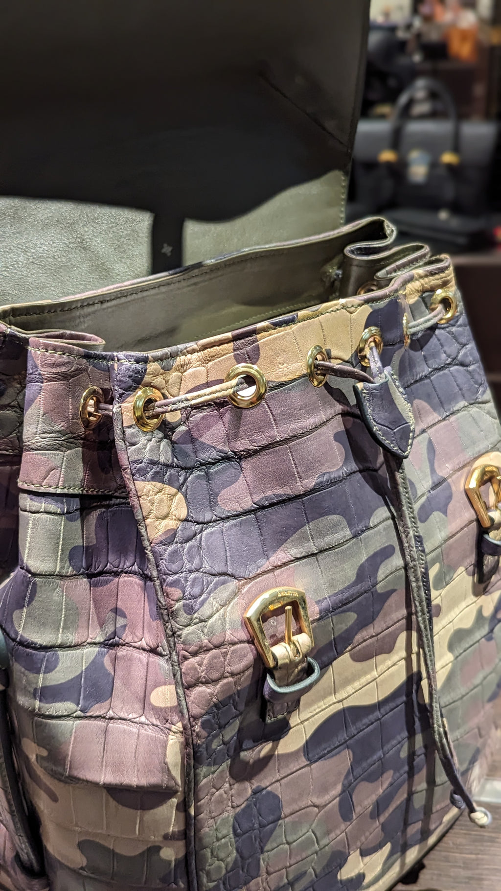 Rucksack Bag - Camouflage Crocodile - Ascot Shoes