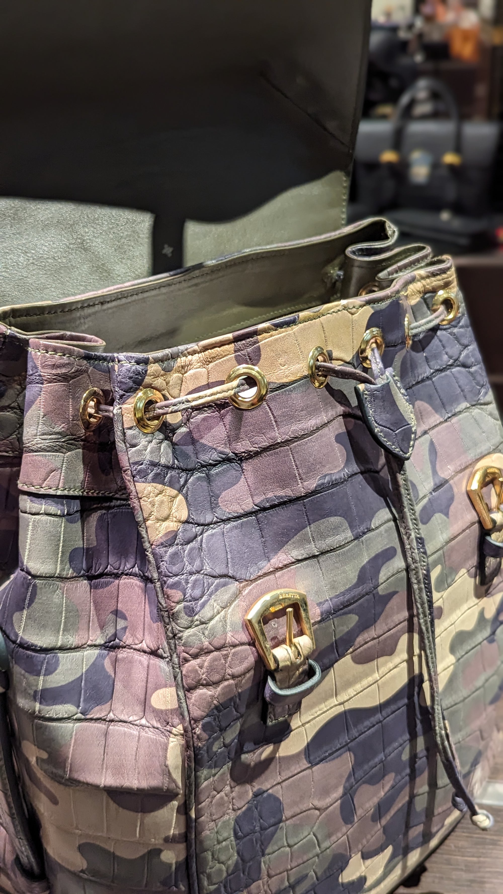 Rucksack Bag - Camouflage Crocodile - Ascot Shoes
