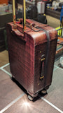 Bespoke Cabin Suitcase - Bordeaux Crocodile - Ascot Shoes