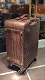 Bespoke Cabin Suitcase - Brown Crocodile - Ascot Shoes