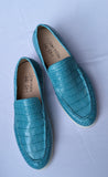 Ascot Cannes - Light Blue Crocodile - Ascot Shoes