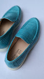 Ascot Cannes - Light Blue Crocodile - Ascot Shoes