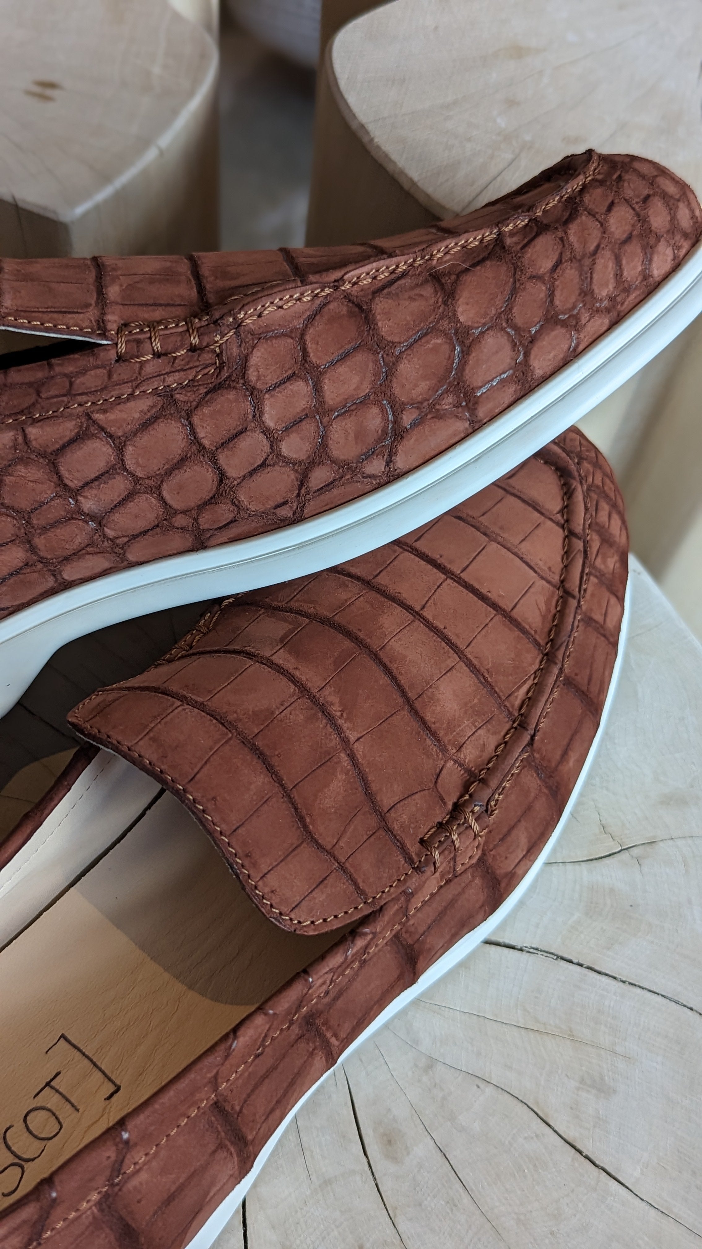 Ascot Cannes - Cognac Crocodile - Ascot Shoes