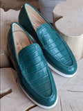 Ascot Cannes - Green Crocodile - Ascot Shoes